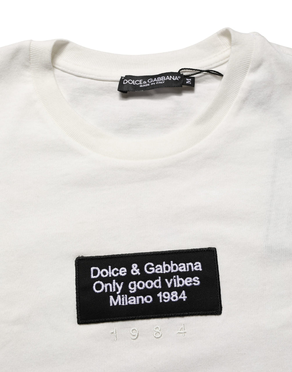 T-shirt Dolce & Gabbana blanc à col rond en coton pour homme