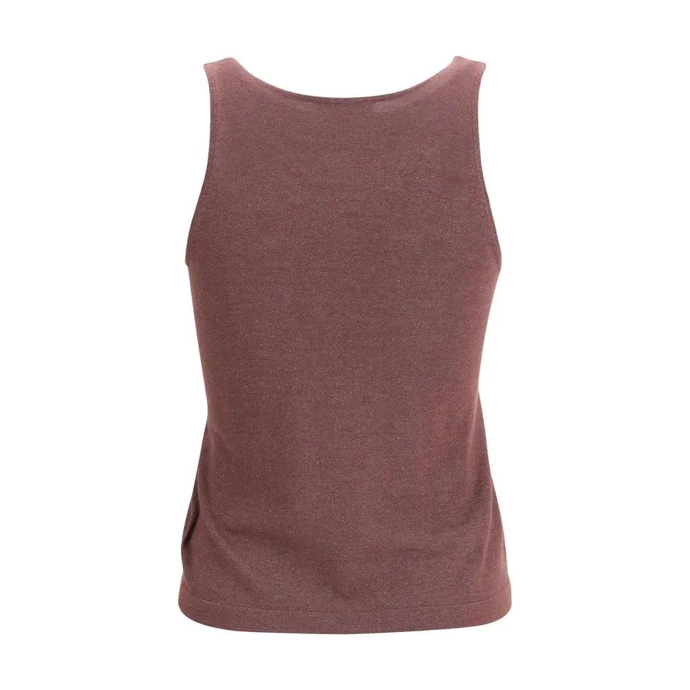 Brunello Cucinelli T-shirt en cachemire bordeaux