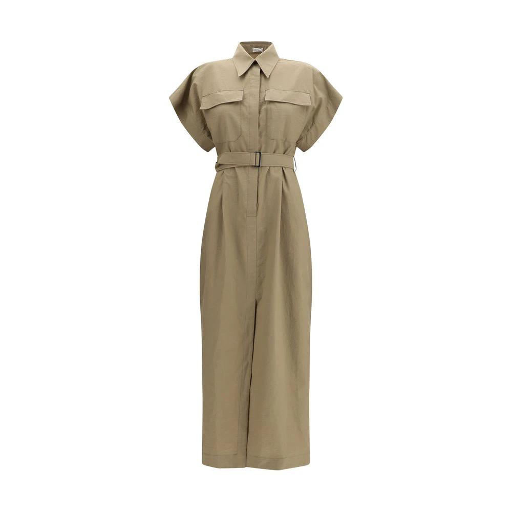 Robe décontractée en coton beige Brunello Cucinelli