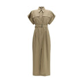 Robe décontractée en coton beige Brunello Cucinelli