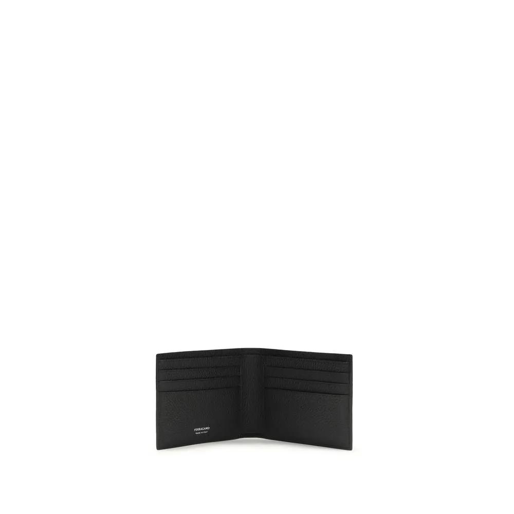 Portefeuille Ferragamo Bos Taurus en cuir de veau noir