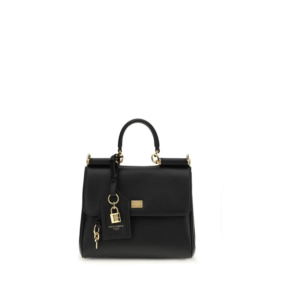 Sac bandoulière Bos Taurus en cuir de veau noir Dolce &amp; Gabbana