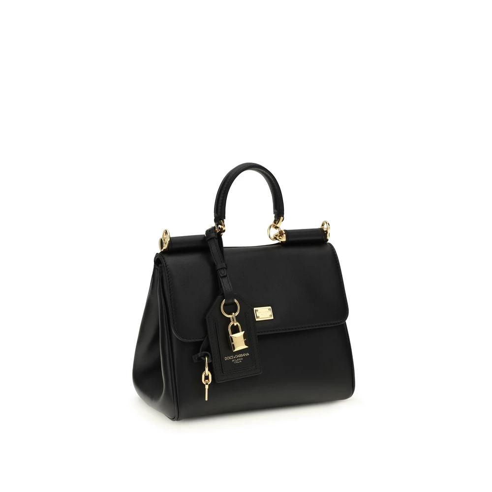 Sac bandoulière Bos Taurus en cuir de veau noir Dolce &amp; Gabbana