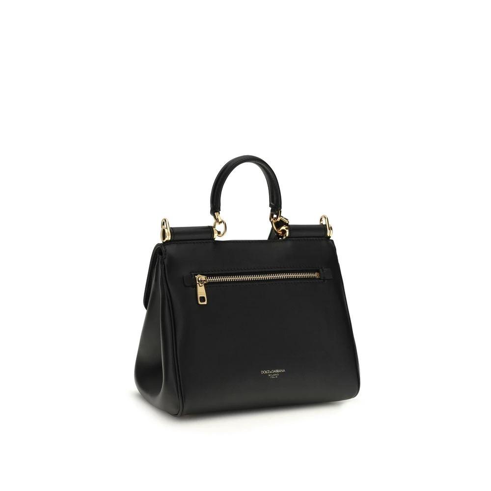 Sac bandoulière Bos Taurus en cuir de veau noir Dolce &amp; Gabbana