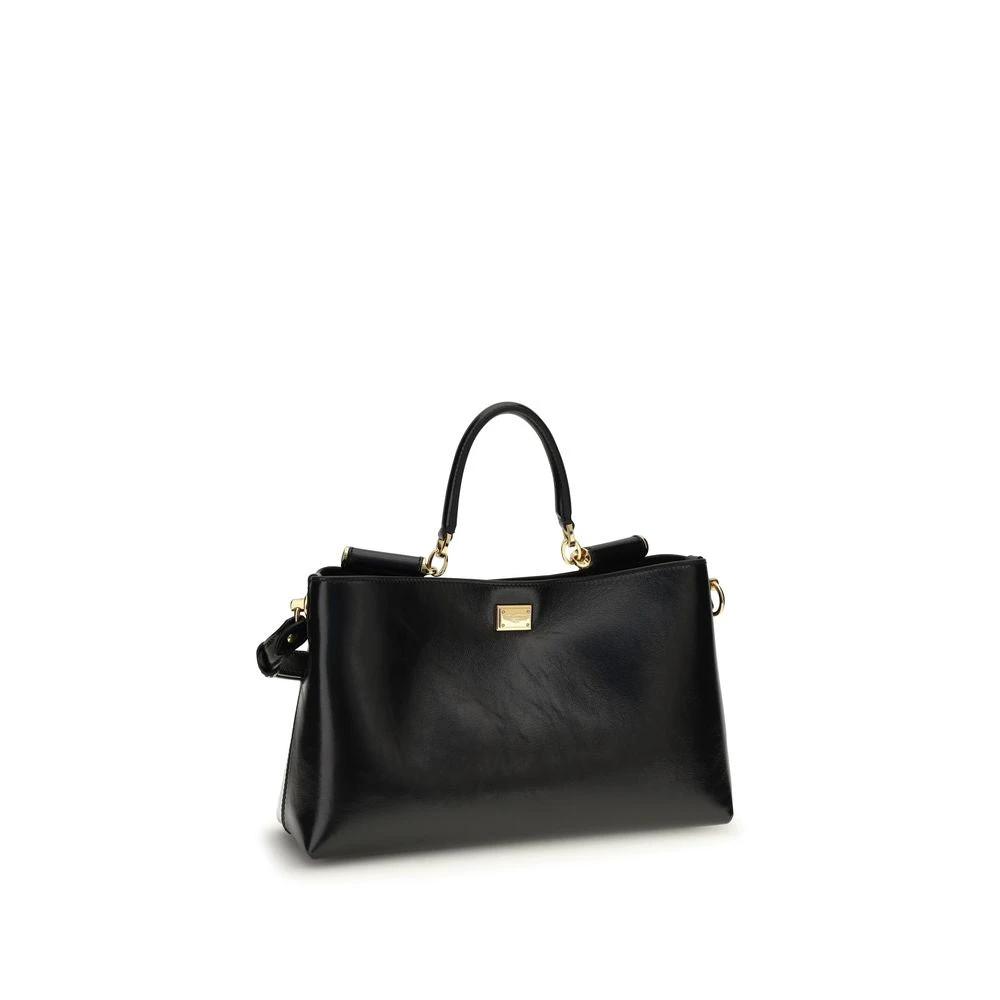 Sac bandoulière Bos Taurus en cuir de veau noir Dolce &amp; Gabbana