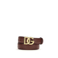Ceinture Dolce & Gabbana Bos Taurus Regular en cuir de veau bordeaux