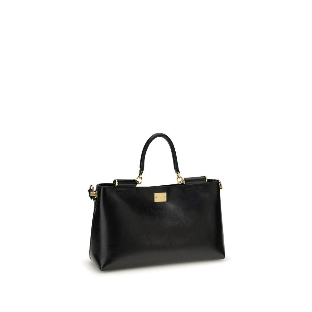 Sac bandoulière Bos Taurus en cuir de veau noir Dolce &amp; Gabbana