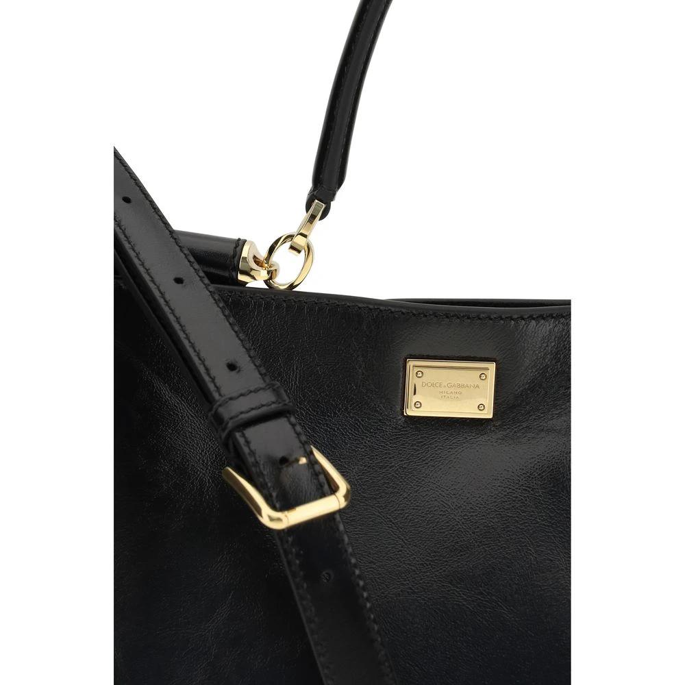 Sac bandoulière Bos Taurus en cuir de veau noir Dolce &amp; Gabbana