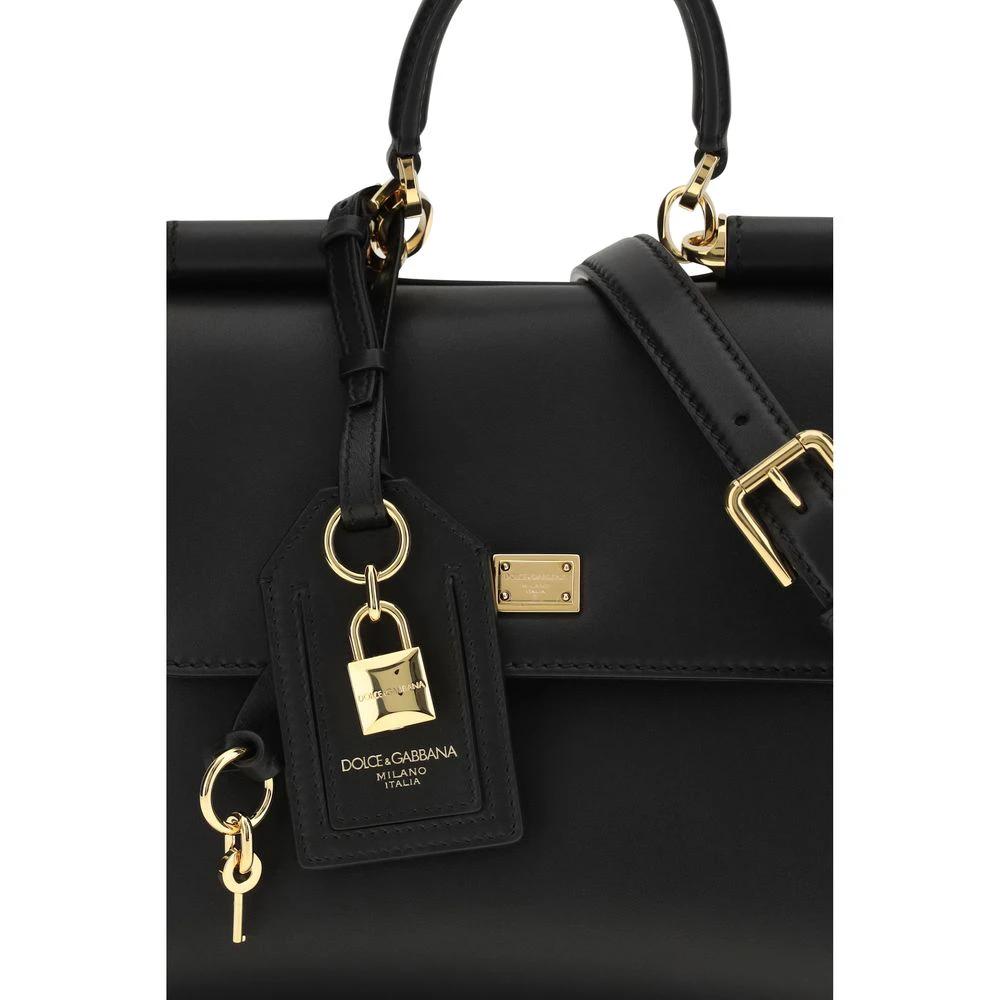 Sac bandoulière Bos Taurus en cuir de veau noir Dolce &amp; Gabbana