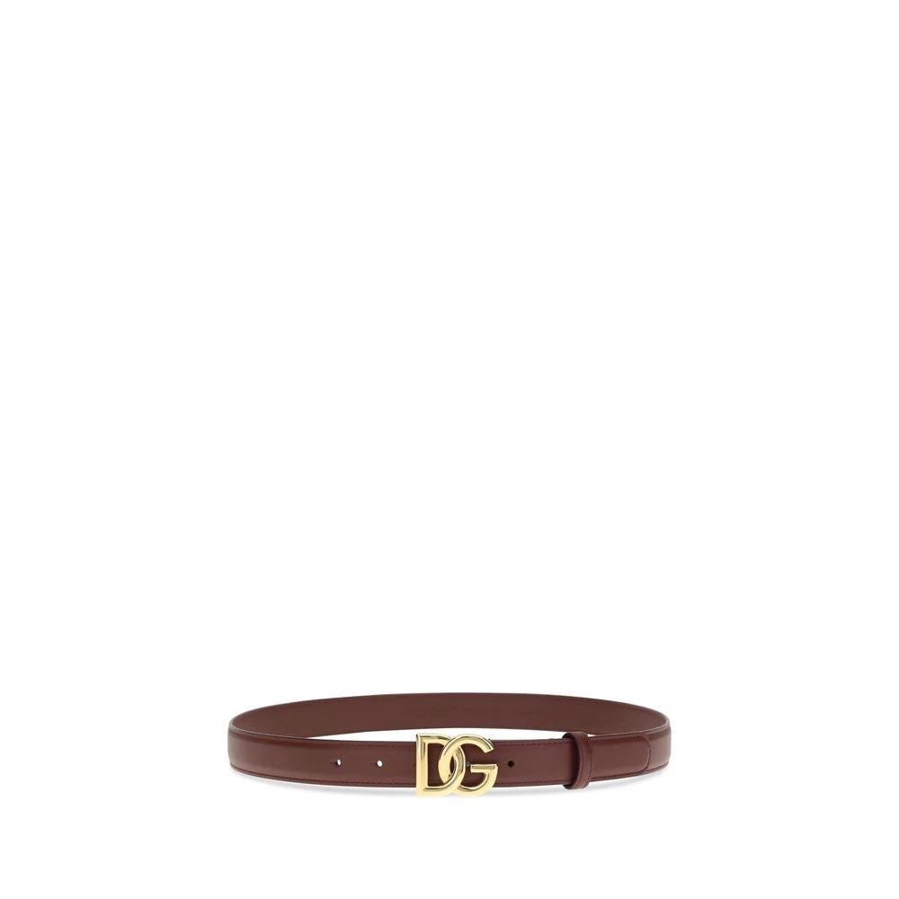 Ceinture Dolce & Gabbana Bos Taurus Regular en cuir de veau bordeaux