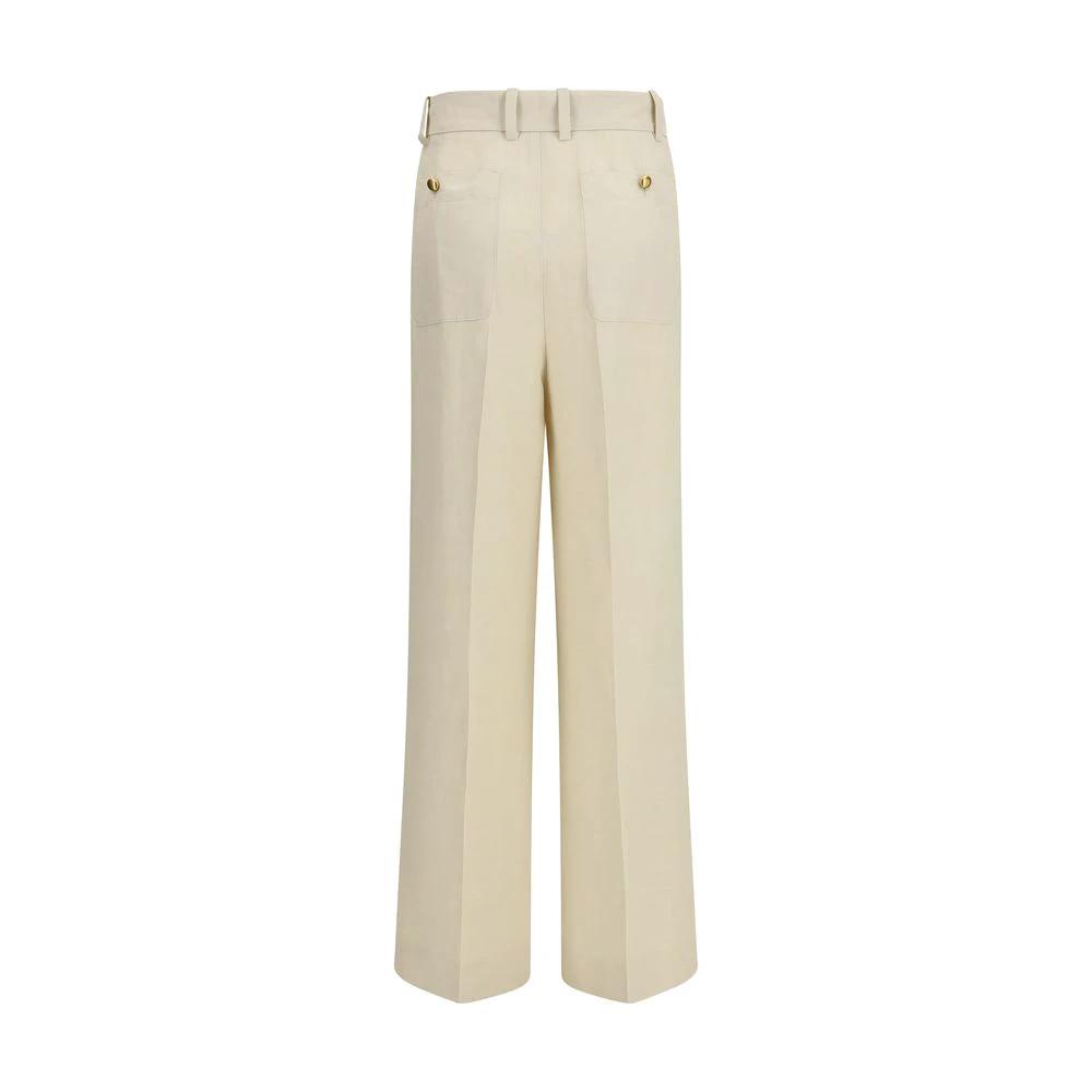 Pantalon décontracté en viscose beige PAROSH