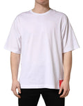 Dolce & Gabbana White Cotton Short Sleeves Crew Neck T-shirt