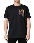 T-shirt Dolce & Gabbana noir à col rond avec écusson #DGFAMILY pour homme