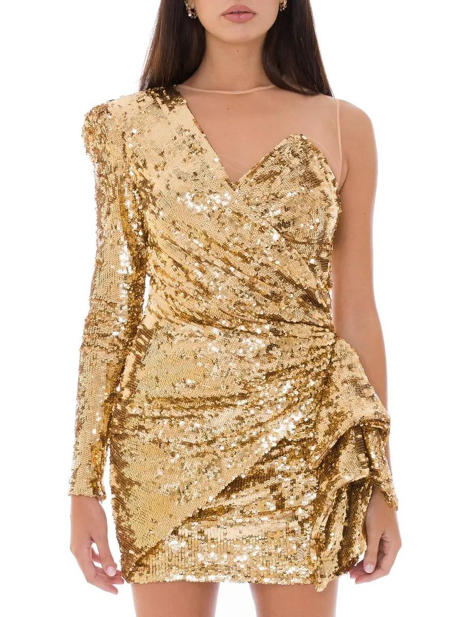 Elisabetta Franchi Bicolor Polyamide Short Dress