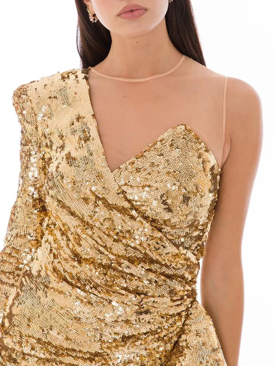 Elisabetta Franchi Bicolor Polyamide Short Dress