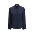 Max Mara Pure Blue Silk Shirt