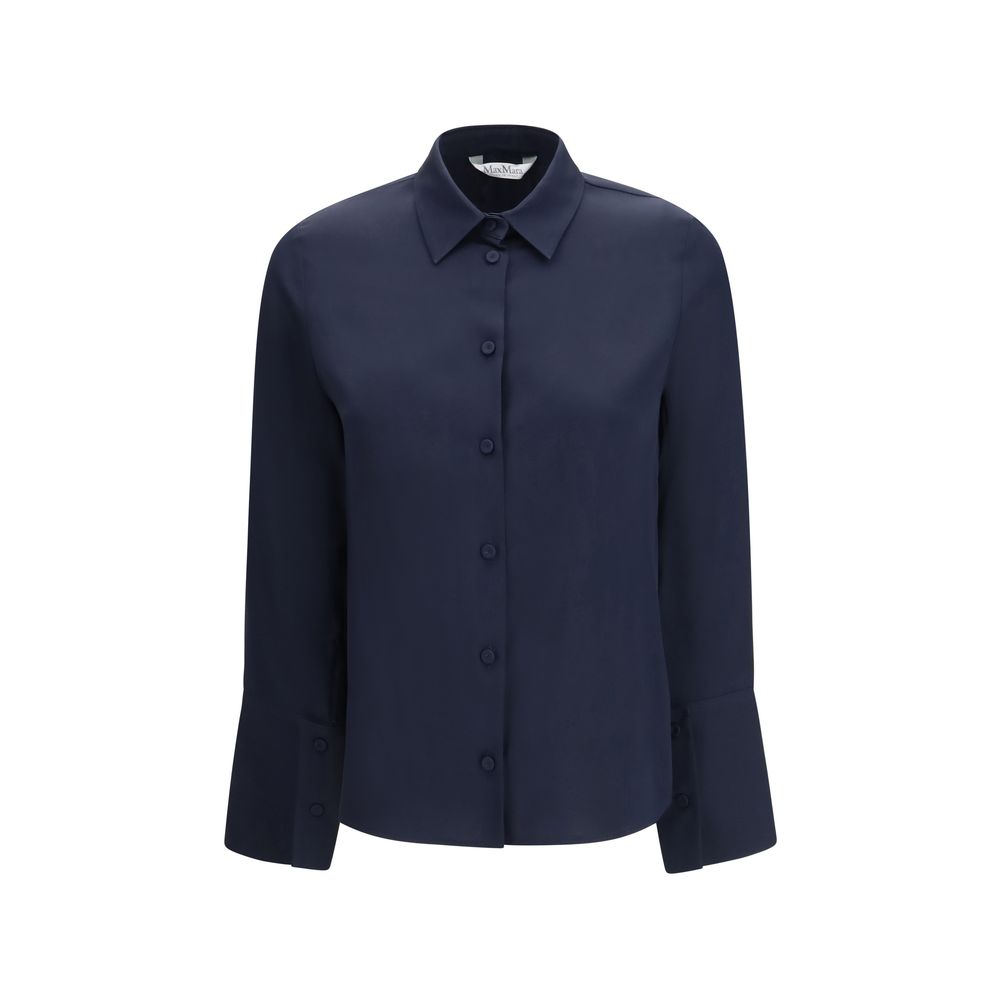 Max Mara Pure Blue Silk Shirt