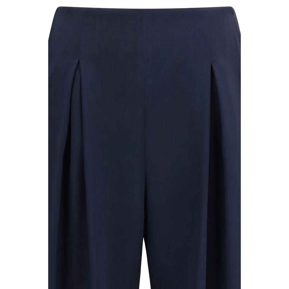 Max Mara Pure Blue Silk Casual Pants