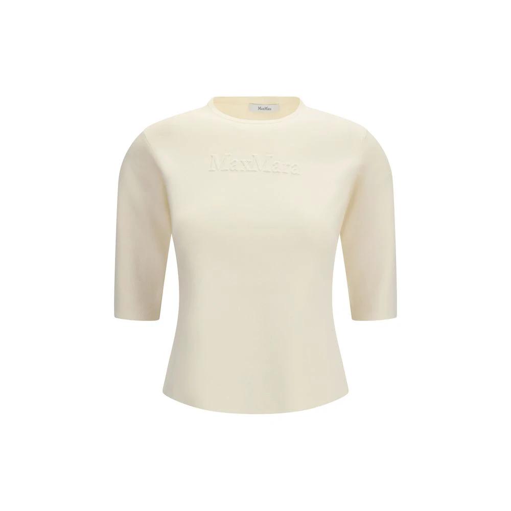 T-shirt Max Mara Pure Beige en viscose