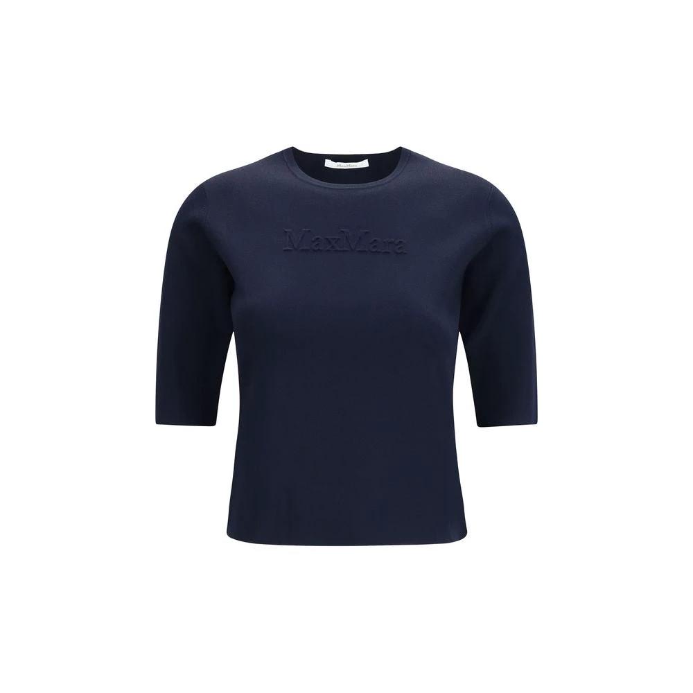 T-shirt Max Mara Pure Blue en viscose