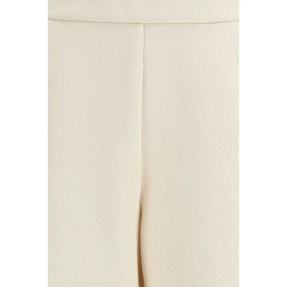 Pantalon décontracté Max Mara en pur coton beige