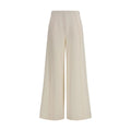 Pantalon évasé en polyamide beige pur Max Mara