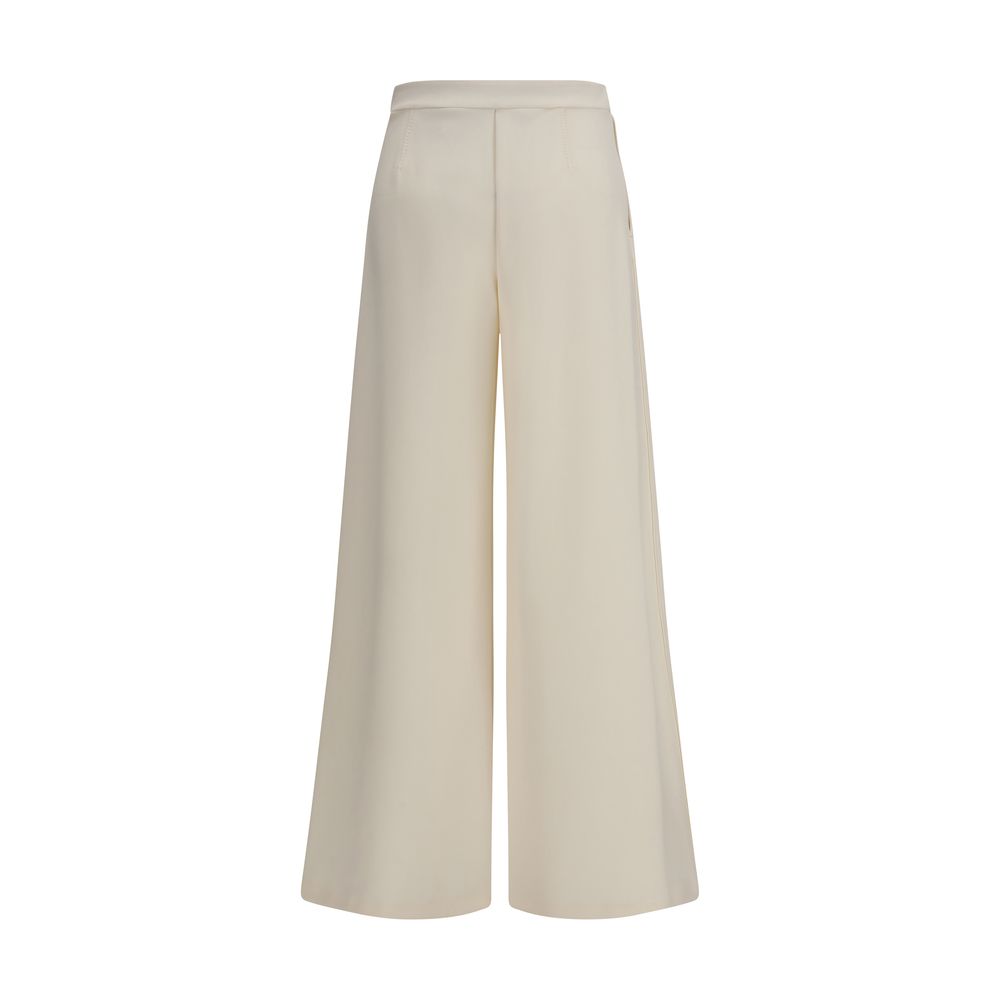 Max Mara Pure Beige Polyamide Flared Pants