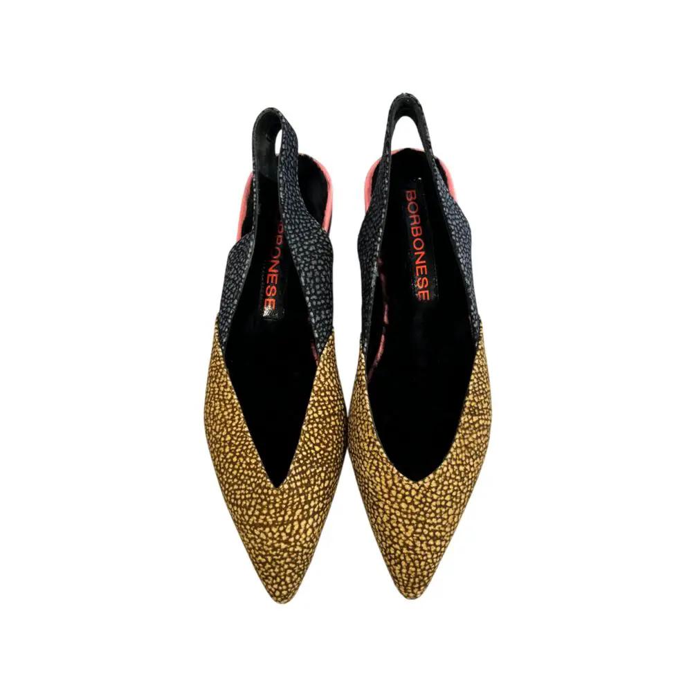 Ballerines en cuir beige Borbonese pour femmes