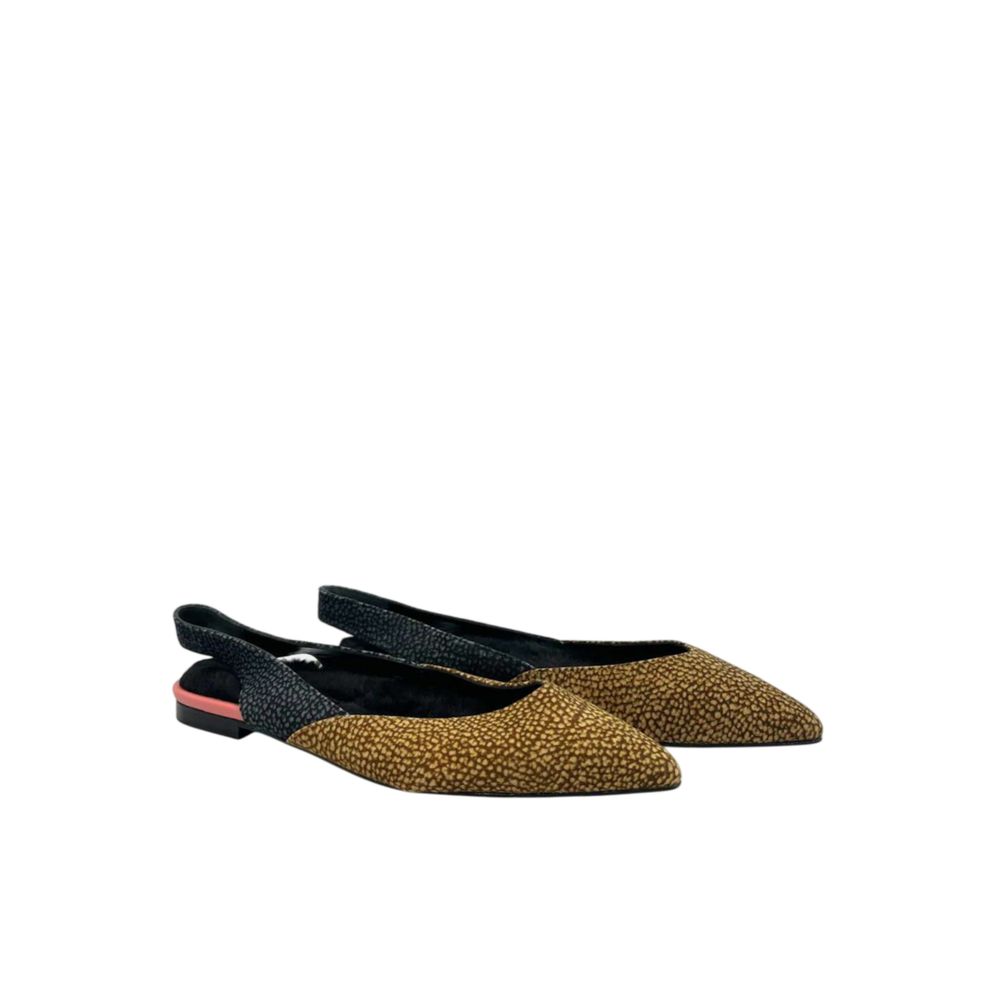Ballerines en cuir beige Borbonese pour femmes