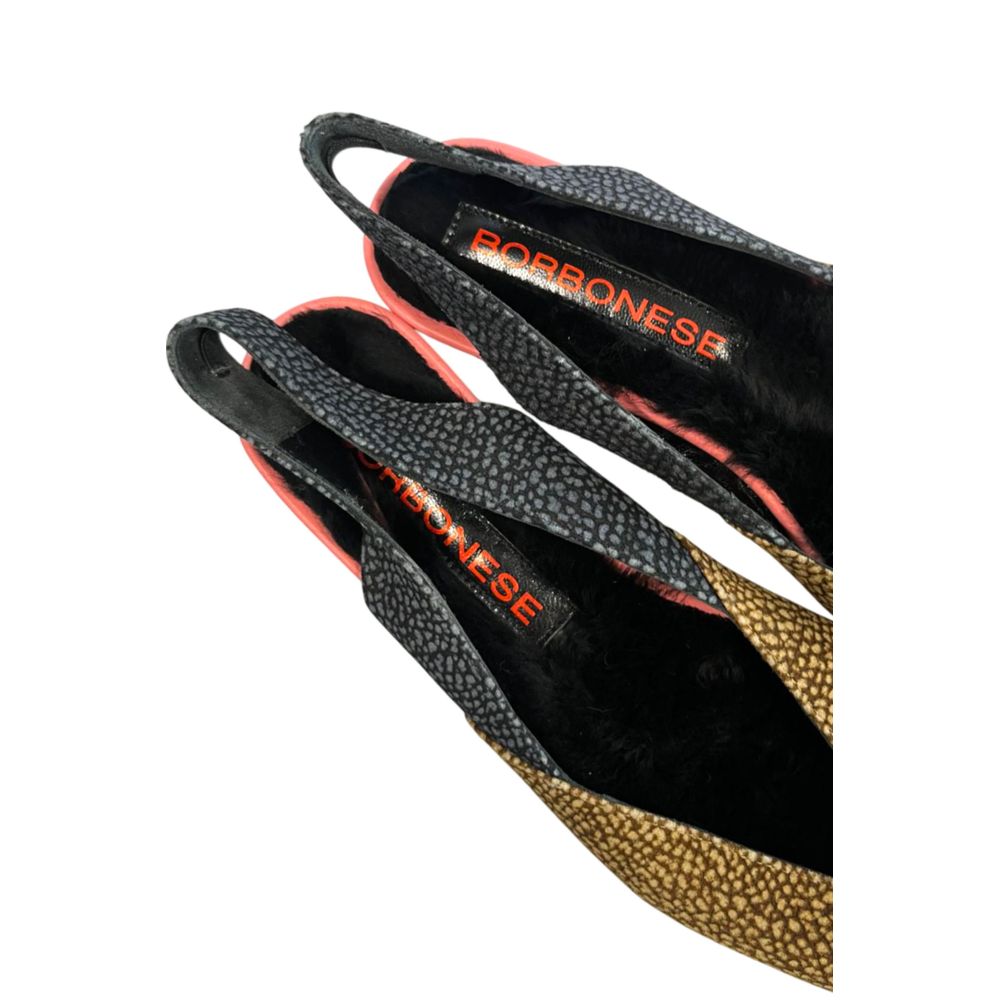 Ballerines en cuir beige Borbonese pour femmes