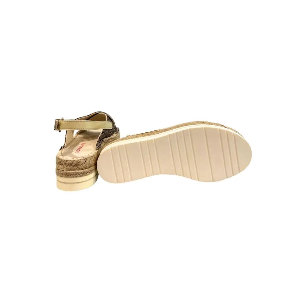 Borbonese Beige Textile Women Sandal