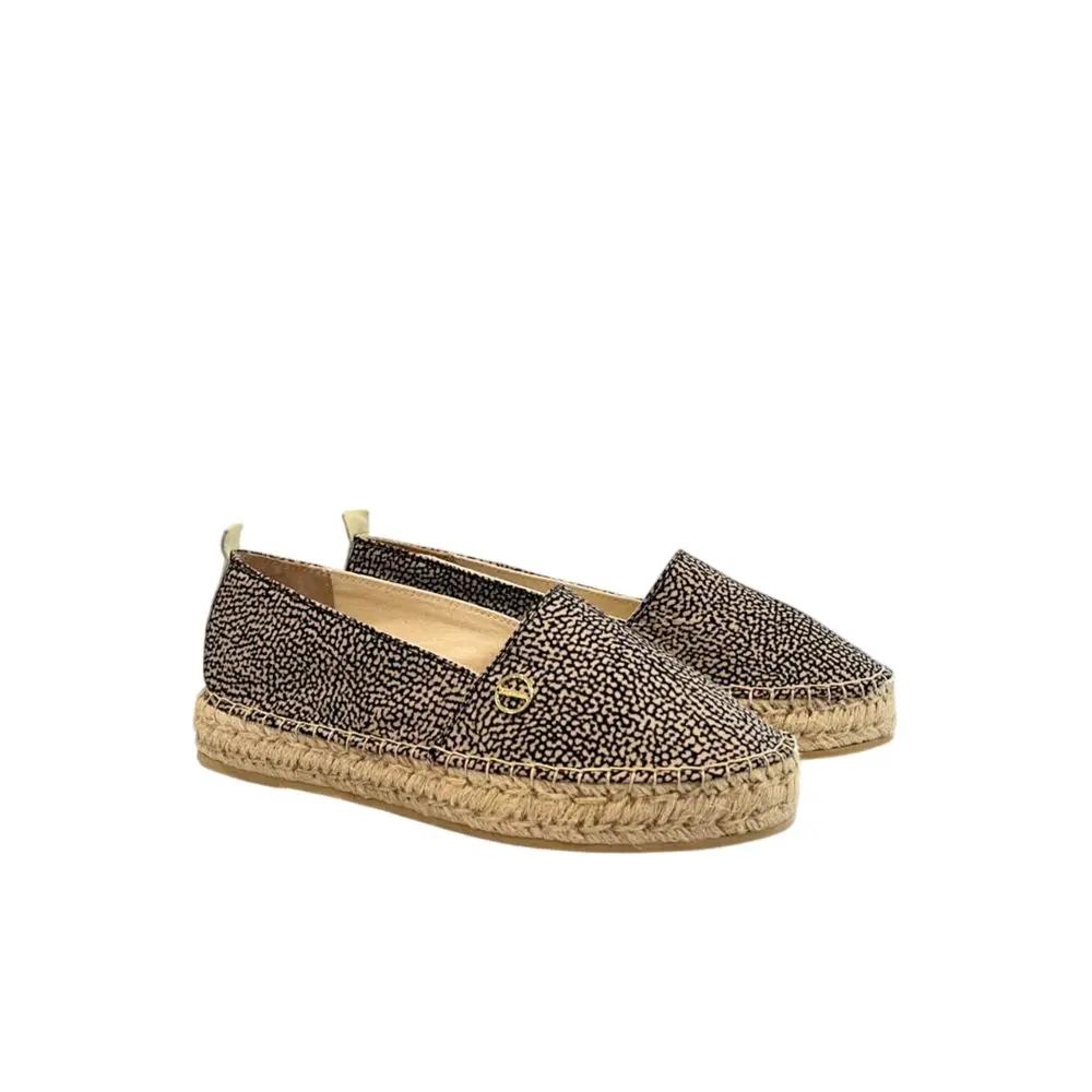 Borbonese Beige Textile Women Platform Sandal