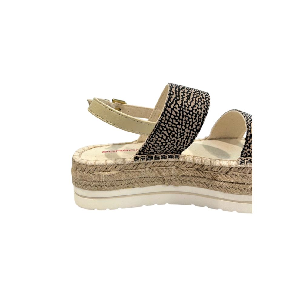 Borbonese Beige Textile Women Sandal