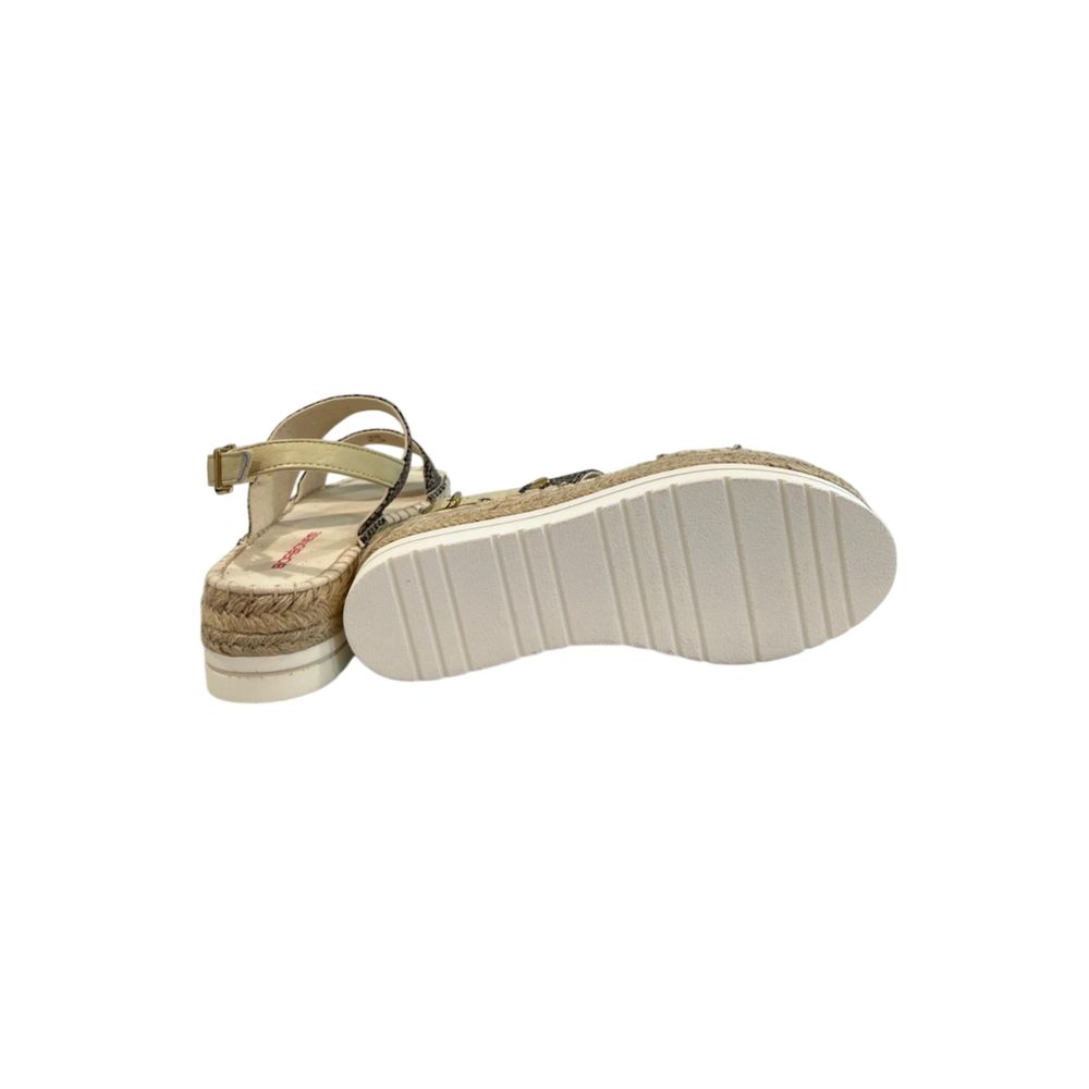 Borbonese Beige Textile Women Sandal