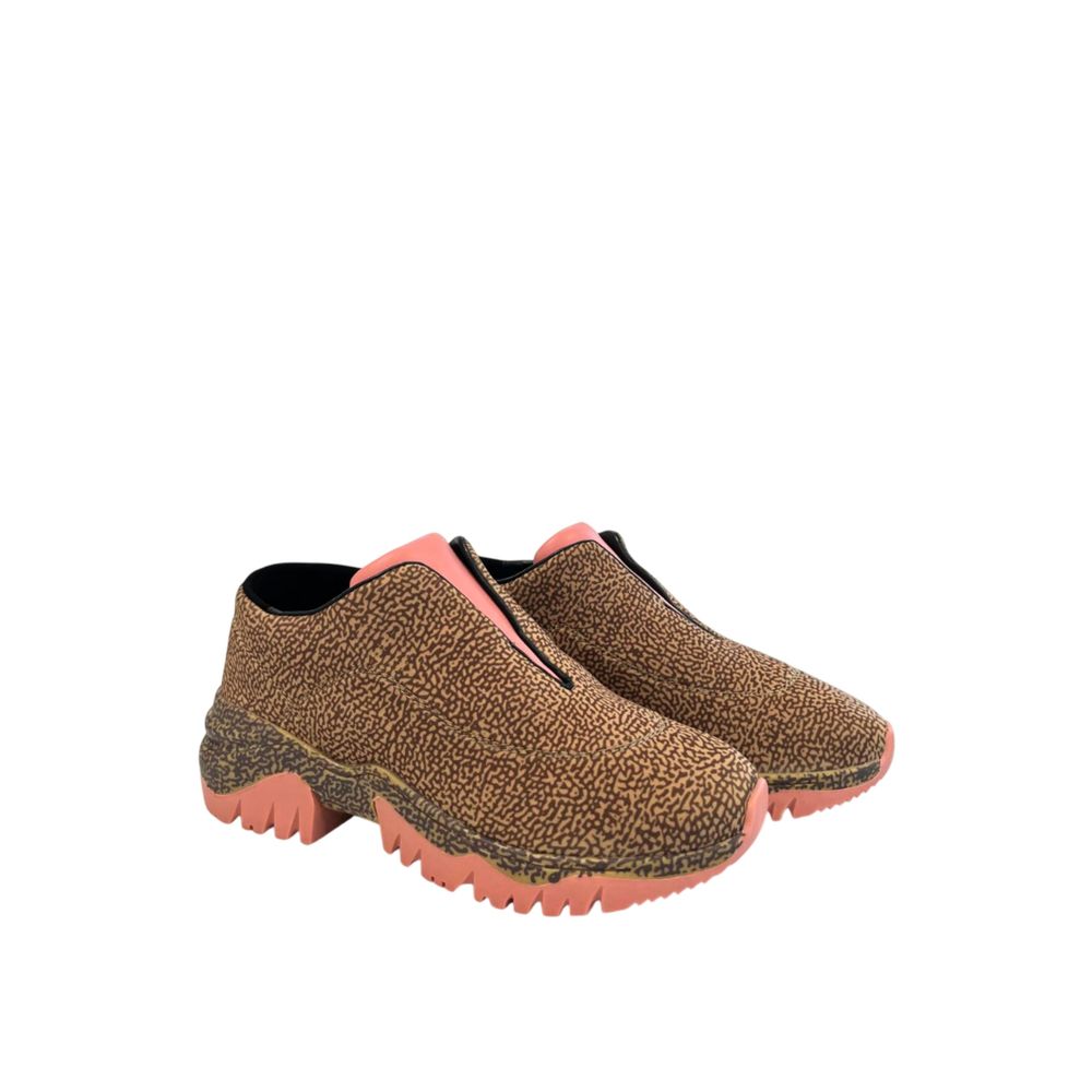 Sneaker Borbonese en cuir beige pour femme