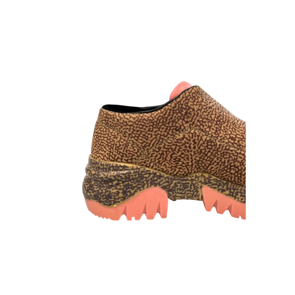 Sneaker Borbonese en cuir beige pour femme