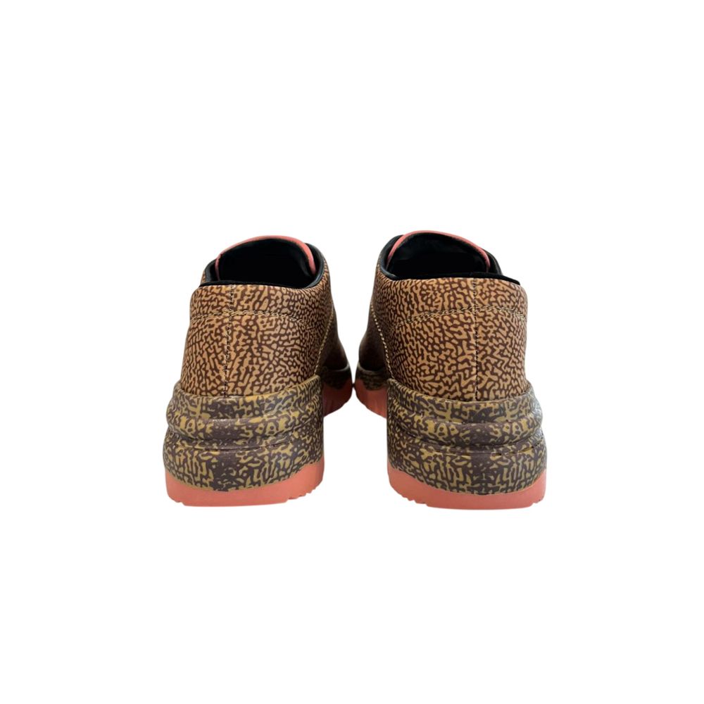 Sneaker Borbonese en cuir beige pour femme