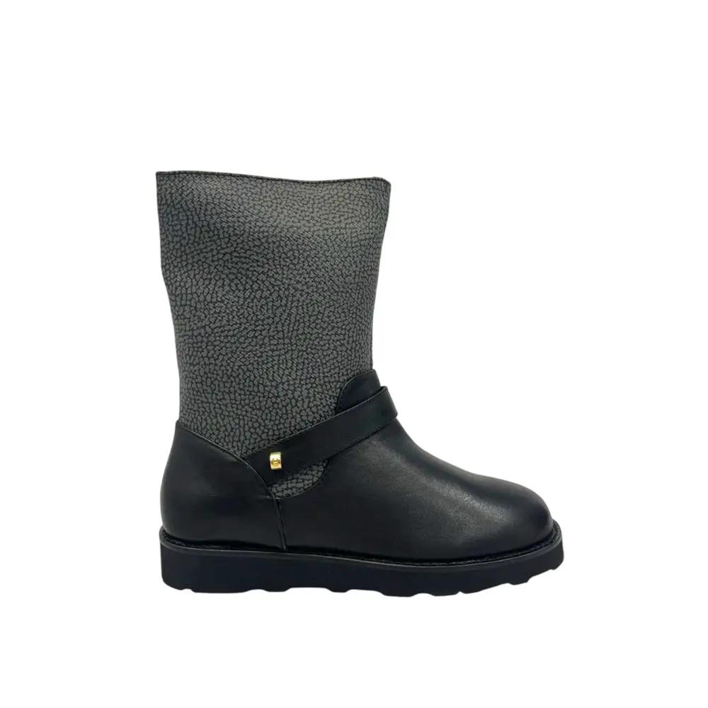 Bottes pour femmes en cuir gris bourbonais