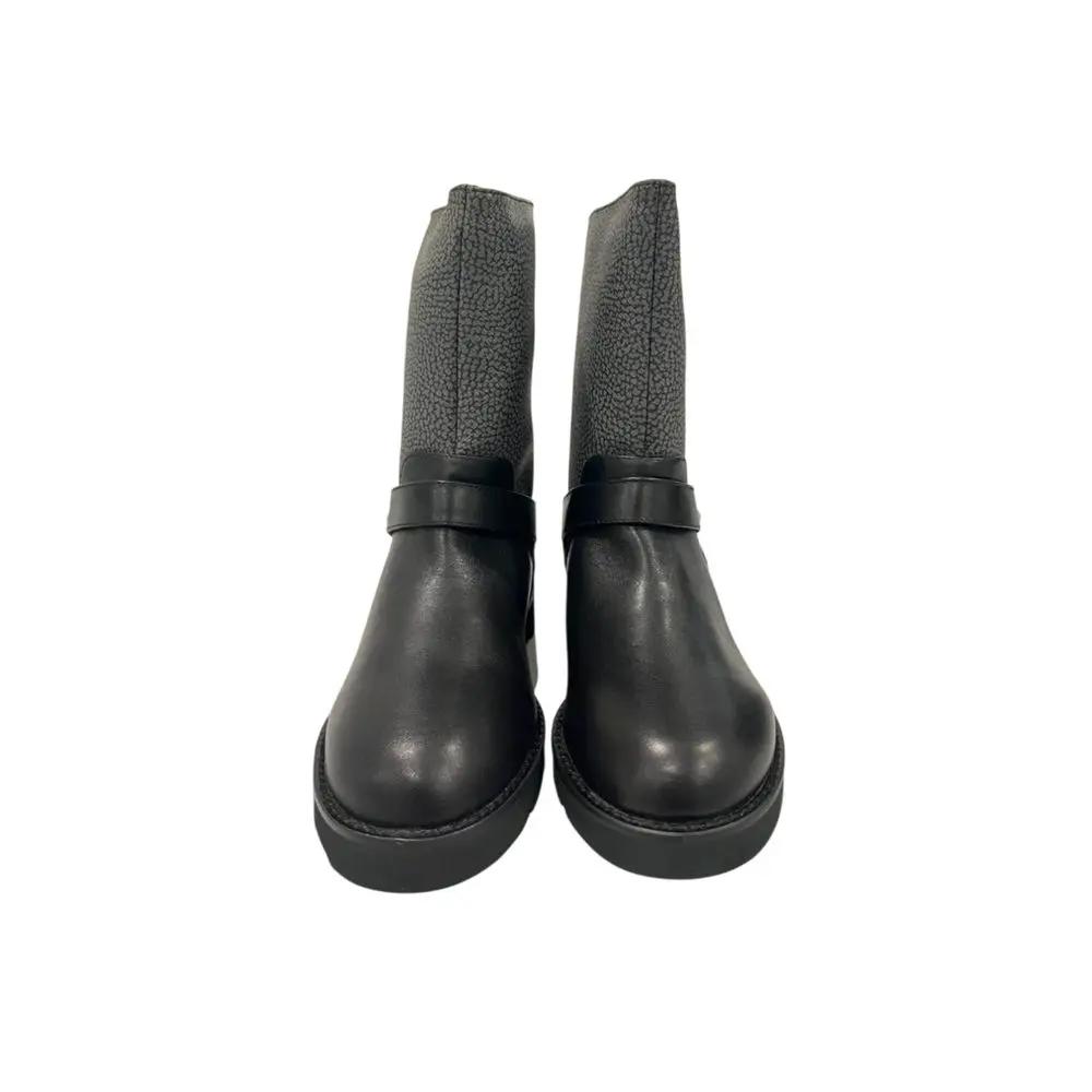 Bottes pour femmes en cuir gris bourbonais
