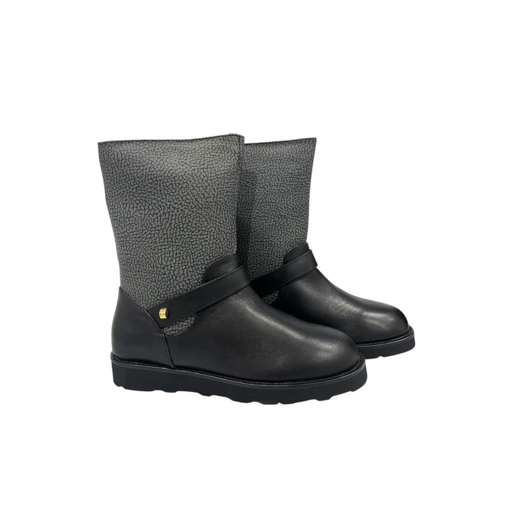 Bottes pour femmes en cuir gris bourbonais