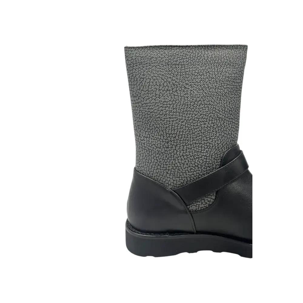 Bottes pour femmes en cuir gris bourbonais