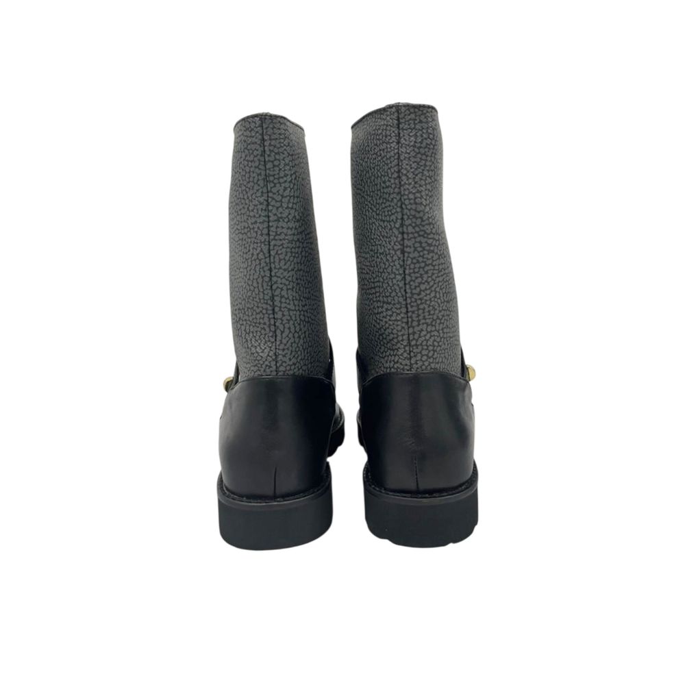 Bottes pour femmes en cuir gris bourbonais