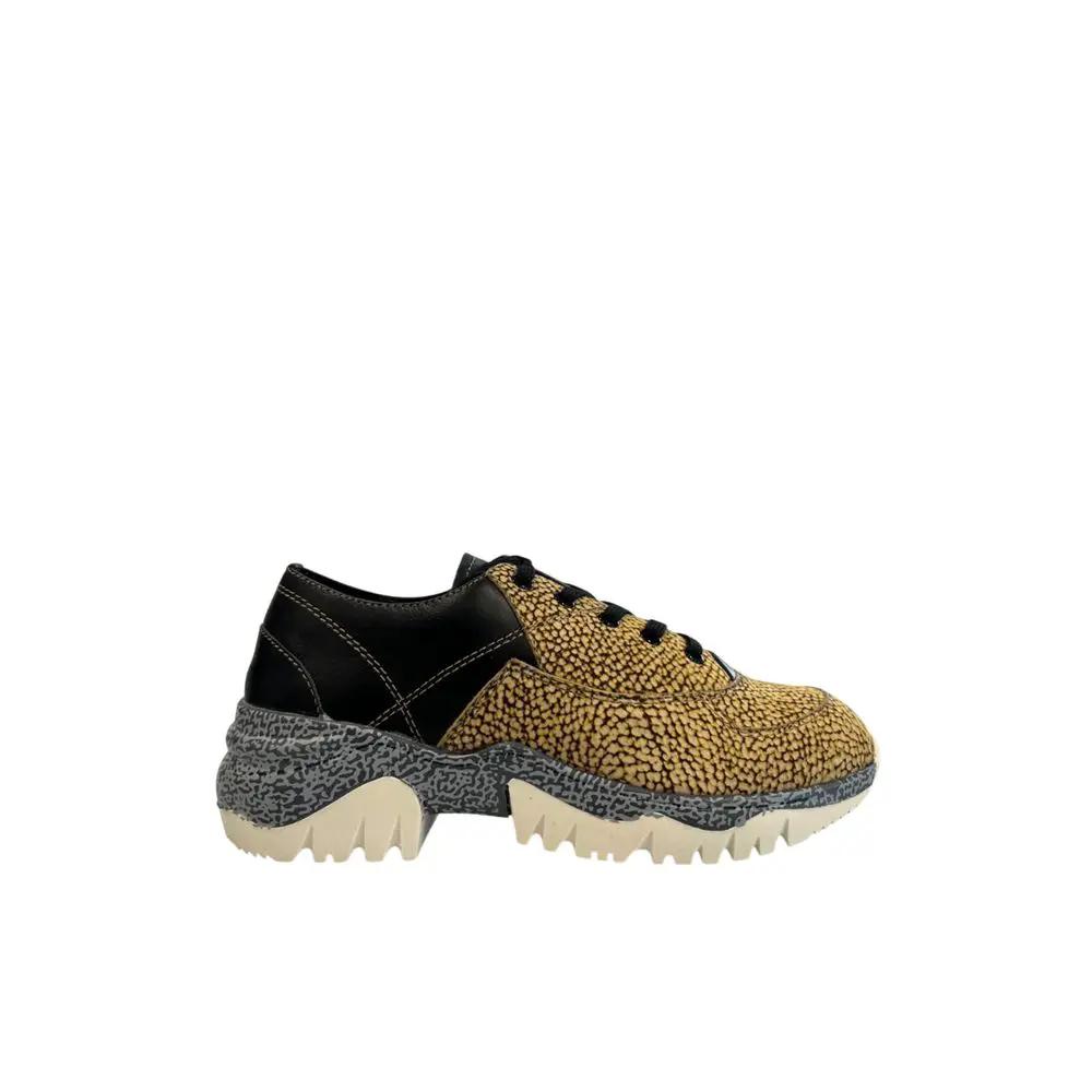 Baskets pour femmes en cuir beige Borbonese