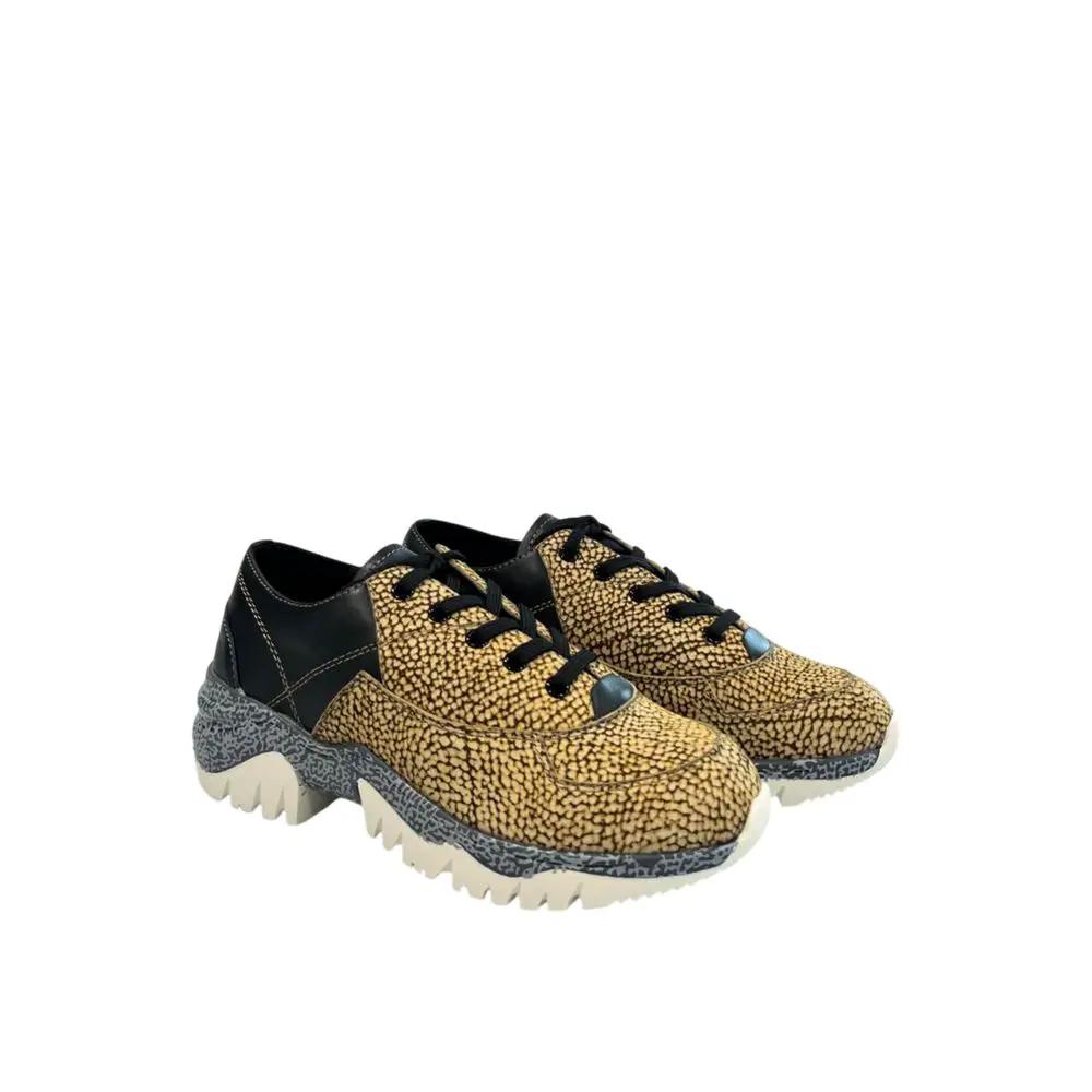 Baskets pour femmes en cuir beige Borbonese