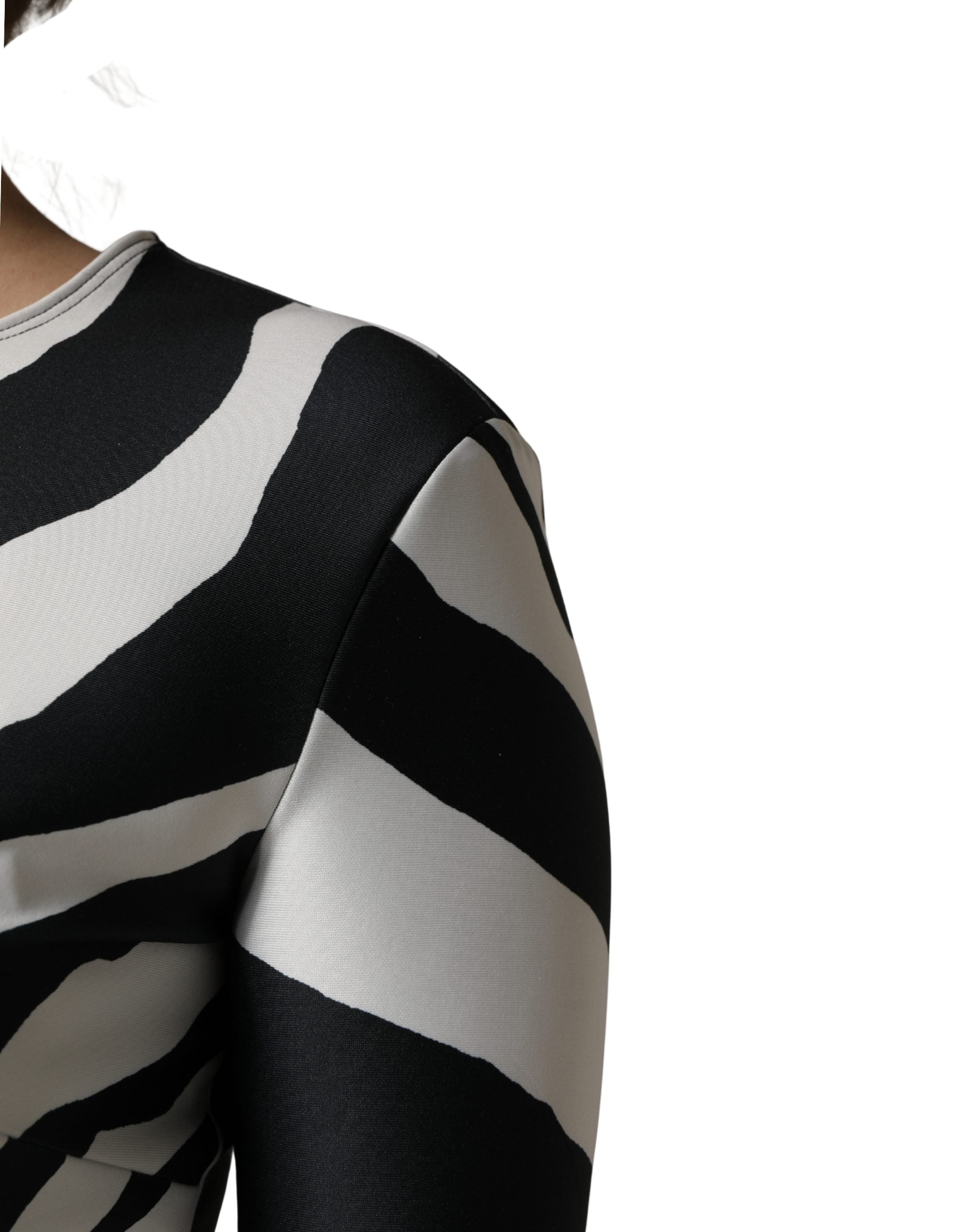 Combinaison Dolce & Gabbana noire et blanche en polyester à motif zèbre