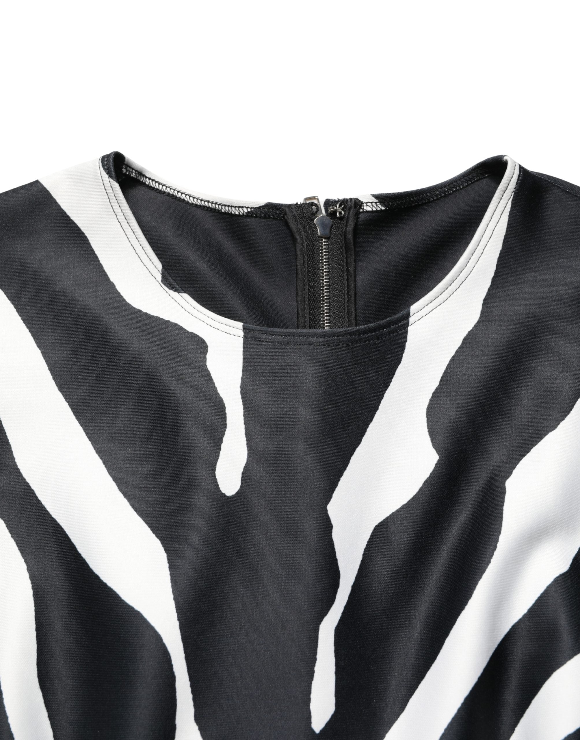 Combinaison Dolce & Gabbana noire et blanche en polyester à motif zèbre