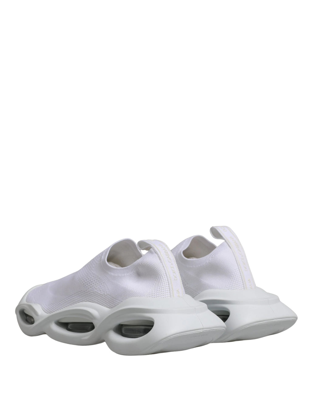 Baskets basses blanches Dolce &amp; Gabbana à enfiler, style vague.