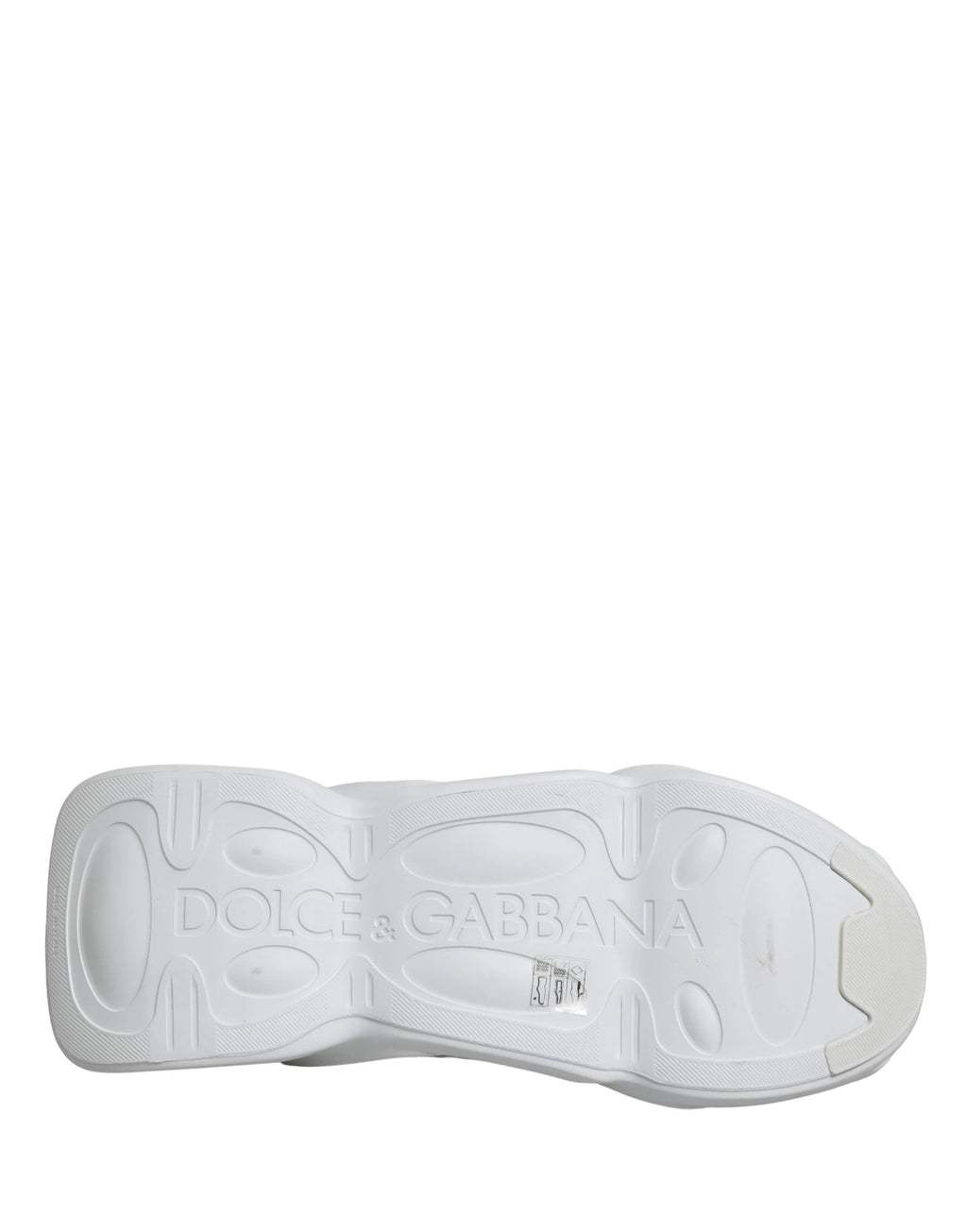 Baskets basses blanches Dolce &amp; Gabbana à enfiler, style vague.