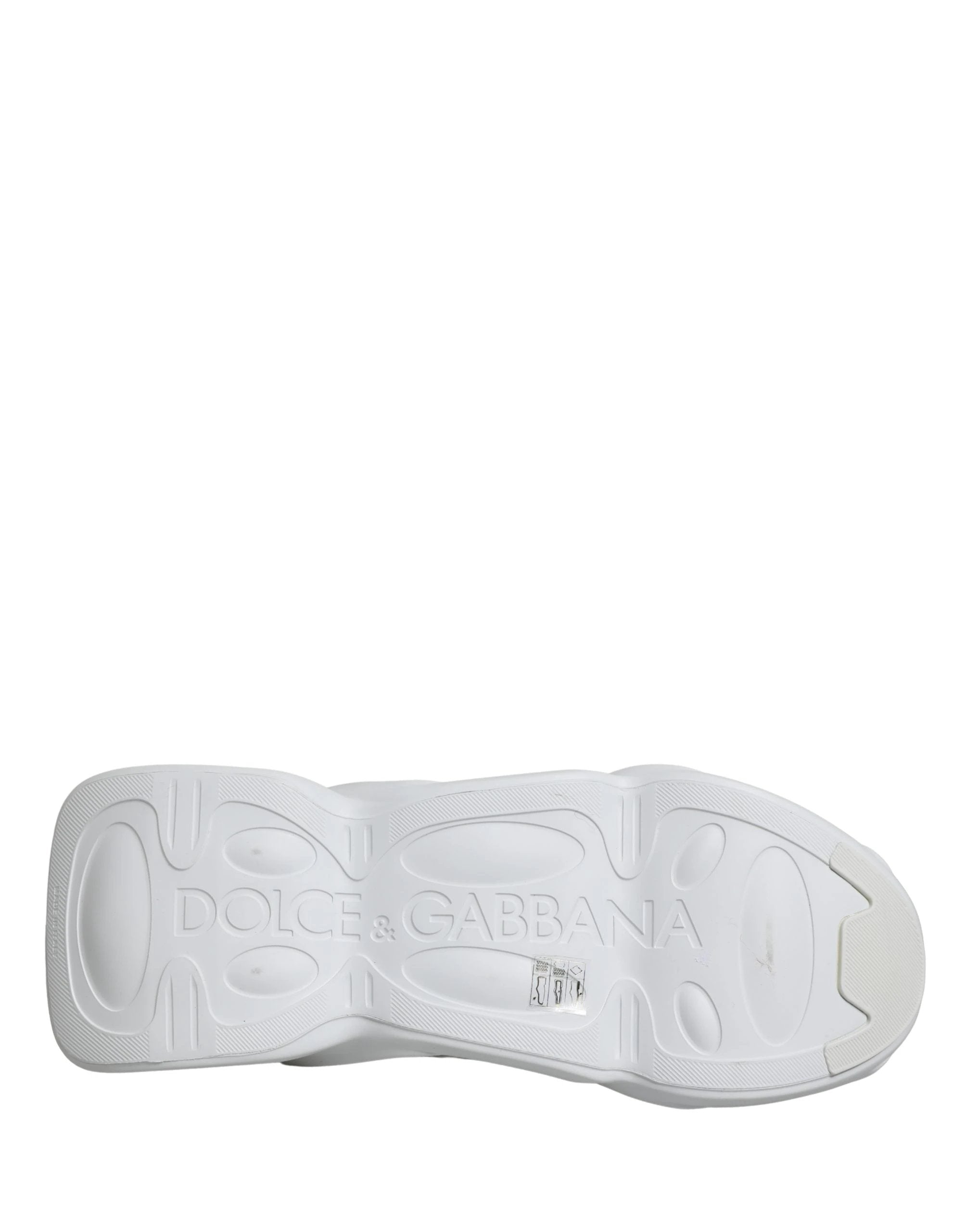 Baskets basses blanches Dolce &amp; Gabbana à enfiler, style vague.