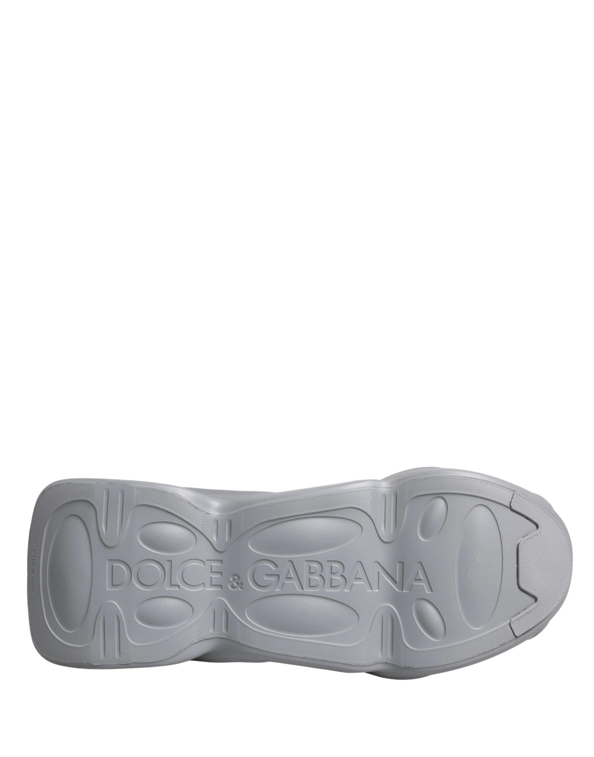 Dolce & Gabbana Gray Slip On Wave Low Top Sneakers